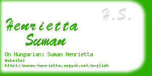 henrietta suman business card